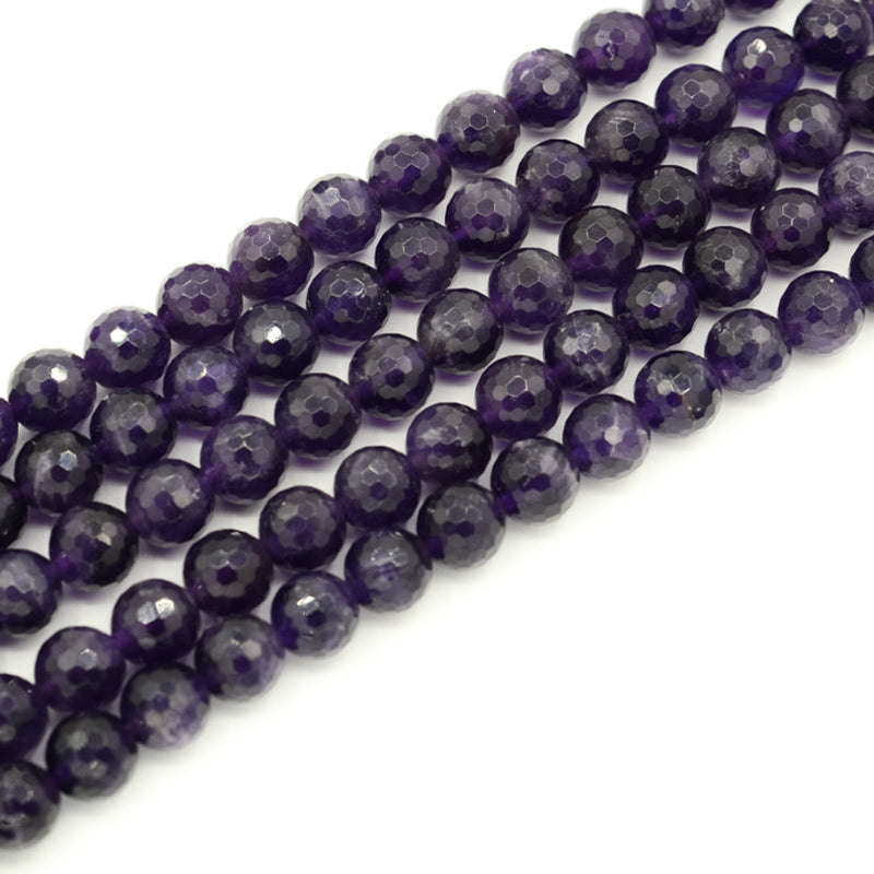 Amethyst Faceted Round 8mm