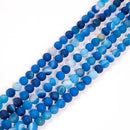Blue Agate (Dyed) Matte Round 6.5mm