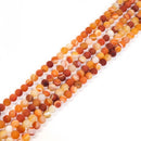 Orange Agate (Dyed) Matte Round 6.5mm