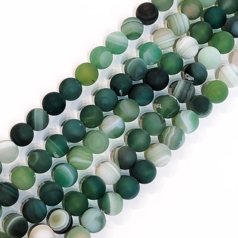 Green Agate (Dyed) Matte Round 8.5mm