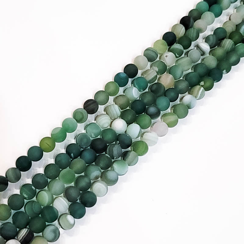 Green Agate (Dyed) Matte Round 8.5mm