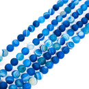 Blue Agate (Dyed) Matte Round 10mm