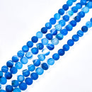 Blue Agate (Dyed) Matte Round 12mm