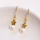 Heart & Pearl Earrings (Cu-G)