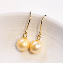 Golden Yellow Pearl Drop Earrings (G)