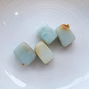 Amazonite Top-drilled Rectangle Drop 14x10mm 4pcs