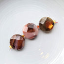 Leopardskin Jasper Faceted Coin 14mm 3pcs