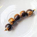 Yellow Tiger's Eye Big-Hole Rondelle 11.5x9mm 5pcs