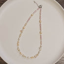 Light Blush Pearl & Keshi Briolette Pearl Necklace 17.5"
