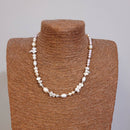 Light Blush Pearl & Keshi Briolette Pearl Necklace 17.5"