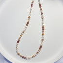 Mookaite Jasper Keshi & Pearl Necklace 19"