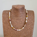 Mookaite Jasper Keshi & Pearl Necklace 19"