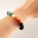 Rainbow Chakra Onyx Bracelet (8-W)