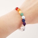 Rainbow Chakra White Howlite Bracelet (8-W)