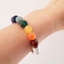 Rainbow Chakra White Howlite Bracelet (10-W)