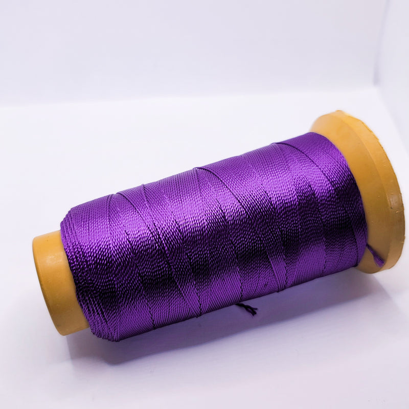 Nylon Knotting Cord, Amethyst Purple 6-ply, 0.4mm, 350m