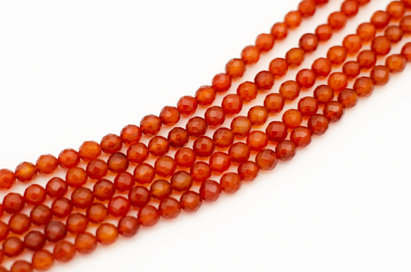 Red Agate Faceted Round 8mm