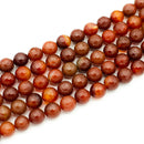 Red Agate Faceted Round 12mm
