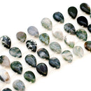 Moss Agate Teardrop 18x13mm