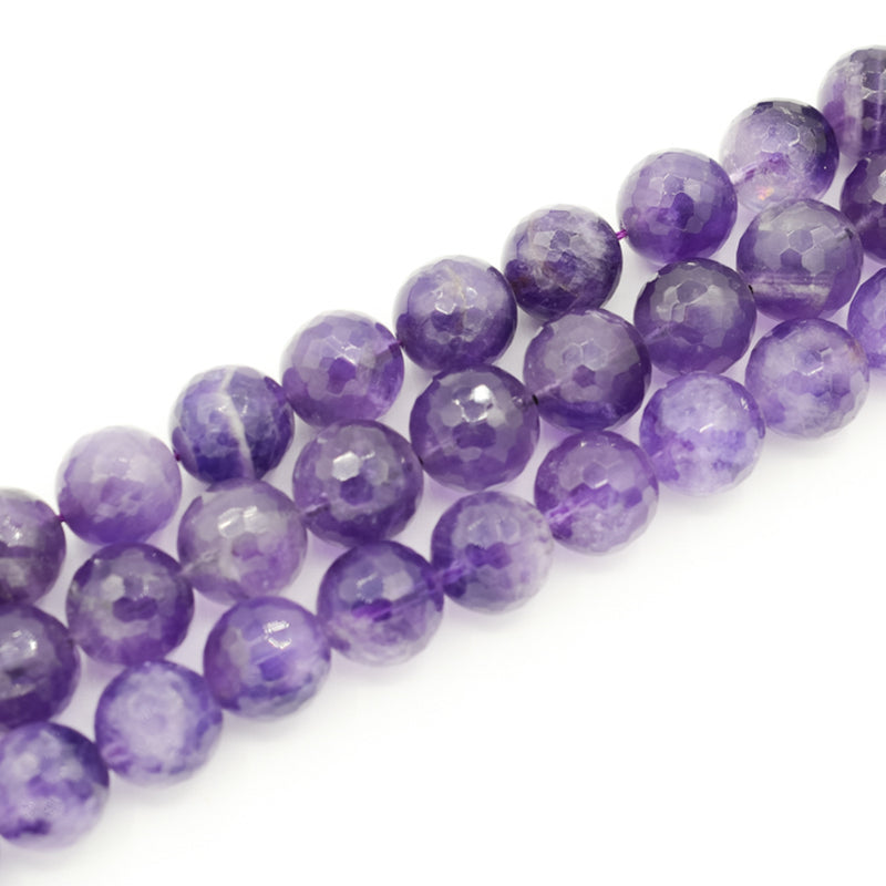 Amethyst Faceted Round (Light) 14mm