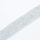 Aquamarine Faceted Rondelle 2-3.5x5mm