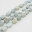 Aquamarine Faceted Nugget ~14-18x9-15mm