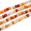 Carnelian Large Hole Rondelle 9x11mm