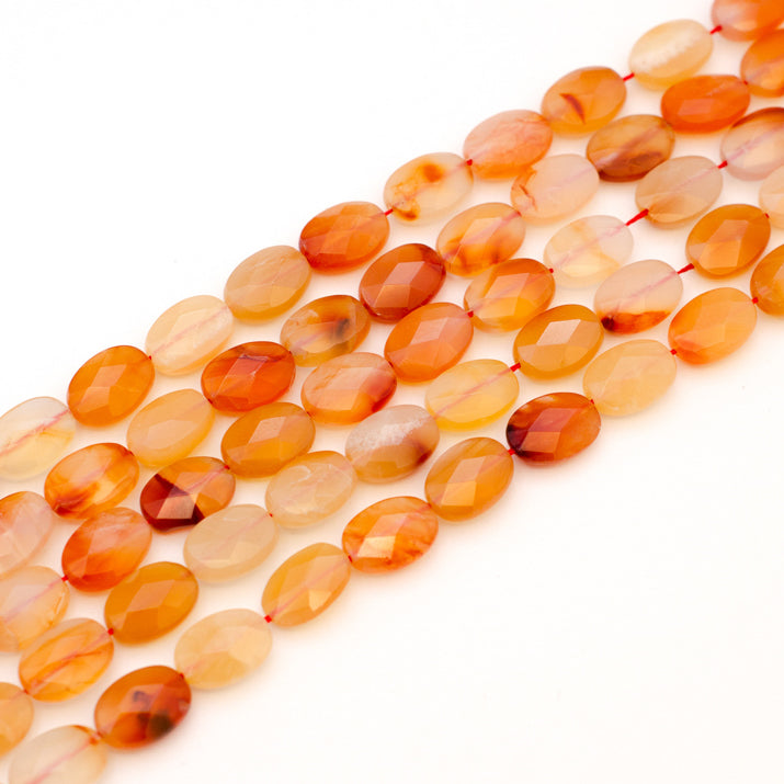 Carnelian Faceted Oval 13.5x10mm