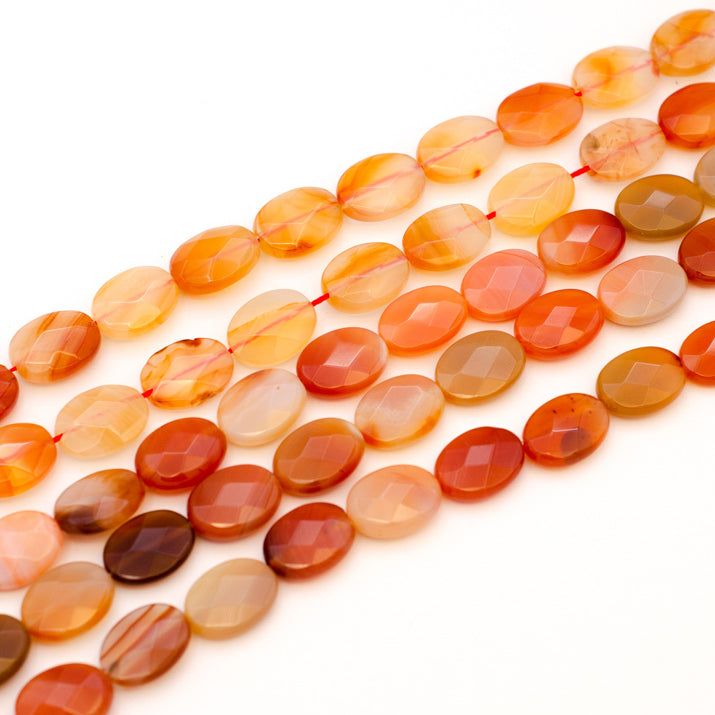 Carnelian Faceted Oval 16.5x12.5mm