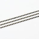Antique Brass, Ball Chain, 1.2mm, sold by foot
