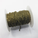 Antique Brass, Flat Cable Chain, 3x2.5mm, sold by foot