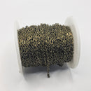 Antique Brass, Oval & Round Chain, 4.5x2mm, sold by foot