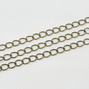 Antique Brass, Curb Chain, 5x3.5mm, sold by foot