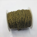 Antique Brass, Curb Chain, 5x3.5mm, sold by foot