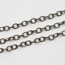 Antique Brass, Oval Chain, 5x4mm, sold by foot