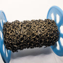 Antique Brass, Flat Coin Chain, 8mm, sold by foot