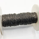 Gunmetal, Cable Chain, 2x1mm, sold by foot