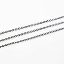 Gunmetal, Cable Chain, 2x1mm, sold by foot