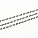 Gunmetal, Curb Chain, 2.5x1.5mm, sold by foot