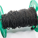 Gunmetal, Rolo Chain, 2.5mm, sold by foot
