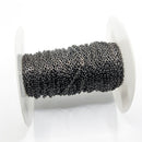 Gunmetal, Cable Chain, 2x1.5mm, sold by foot