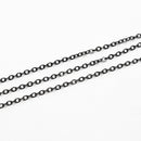 Gunmetal, Cable Chain, 2x1.5mm, sold by foot