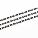 Gunmetal, Curb Chain, 3x2mm, sold by foot