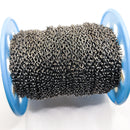 Gunmetal, Oval Cable Chain, 3.5x3mm, sold by foot