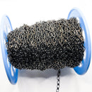 Gunmetal, Flat Almond Chain, 6x4mm, sold by foot