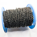 Gunmetal, Curb Chain, 6.5x4mm, sold by foot