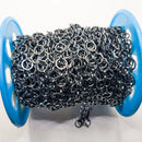 Gunmetal, Flat Coin Chain, 8mm, sold by foot