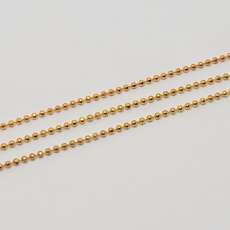 Gold-Plated Faceted Bead Chain, Kimdoly Beads