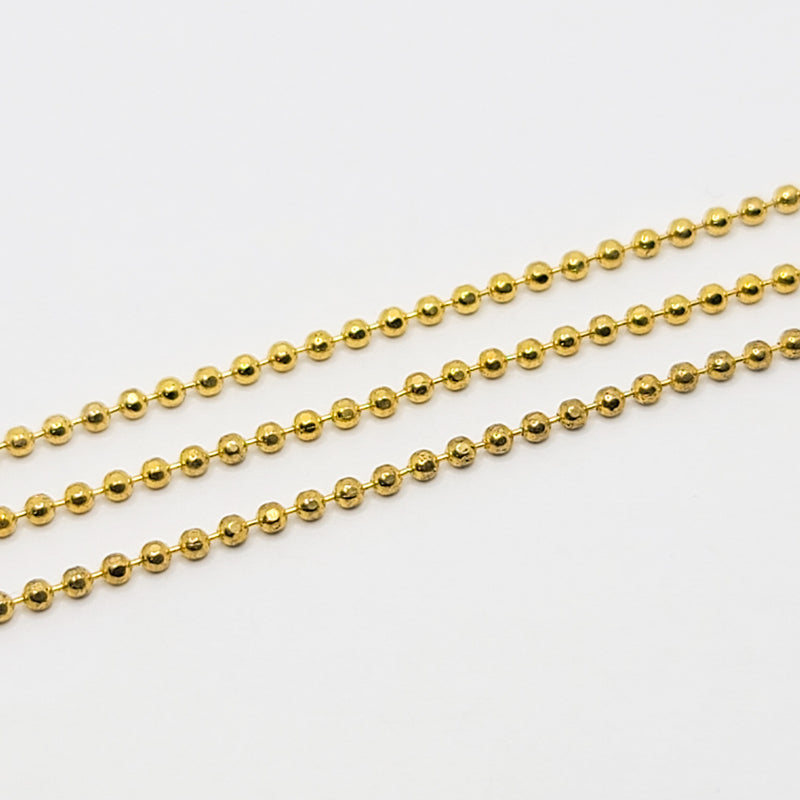 Gold-Plated Faceted Bead Chain, Kimdoly Beads