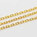Gold-Plated, Faceted Oval Chain, 5x4mm, sold per metre